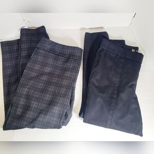 Dalia Black and Gray Plaid Pants And Anne Klein Black Pants Size XL